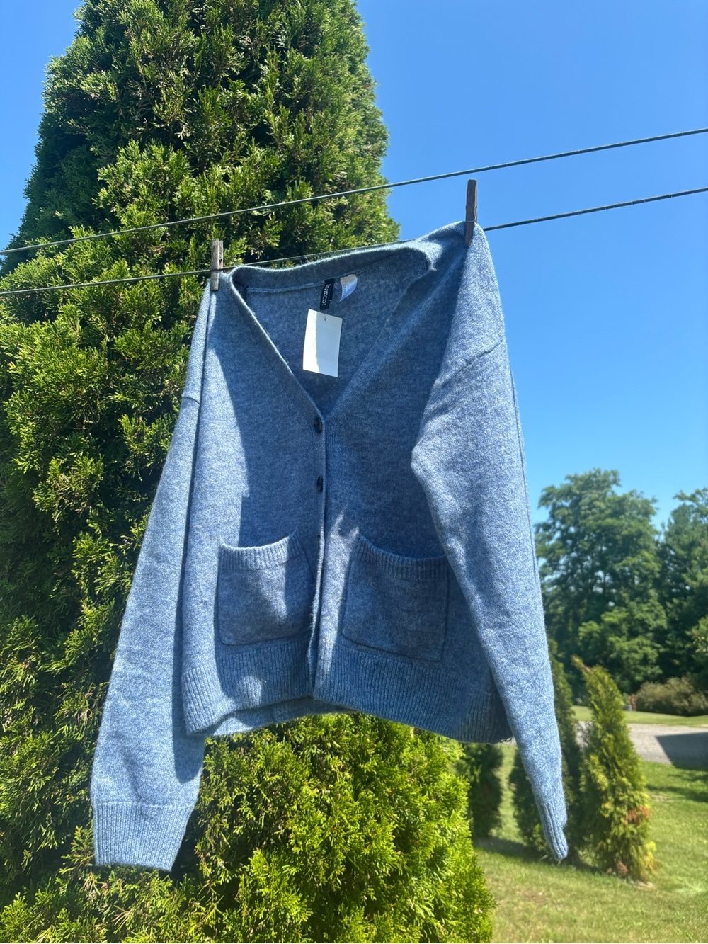 Blue Cardigan Sweater